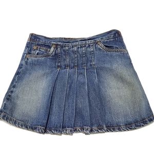 Children's Place blue denim pleated skort Sz 6x/7